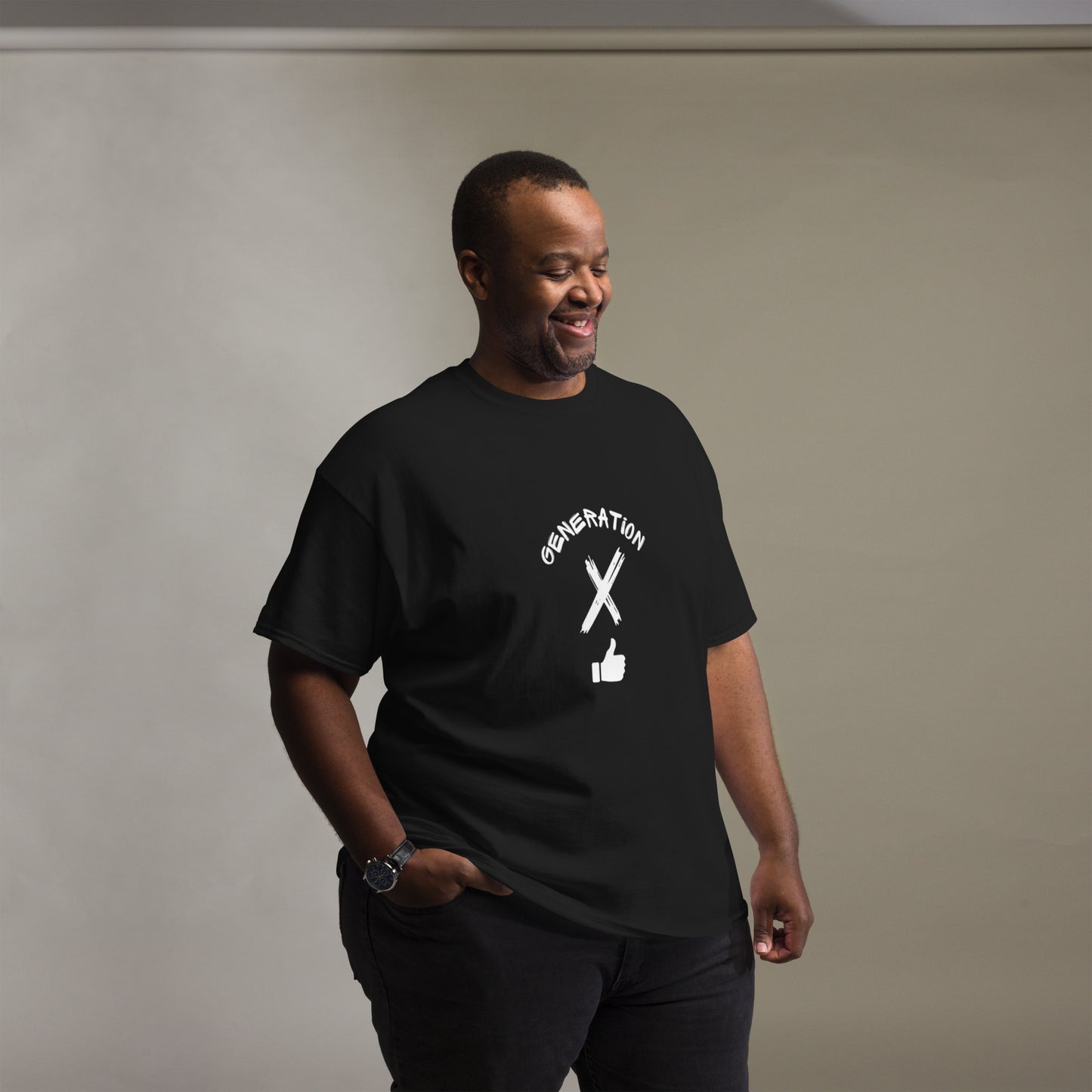 Thumbs Up White Lettering T Shirt