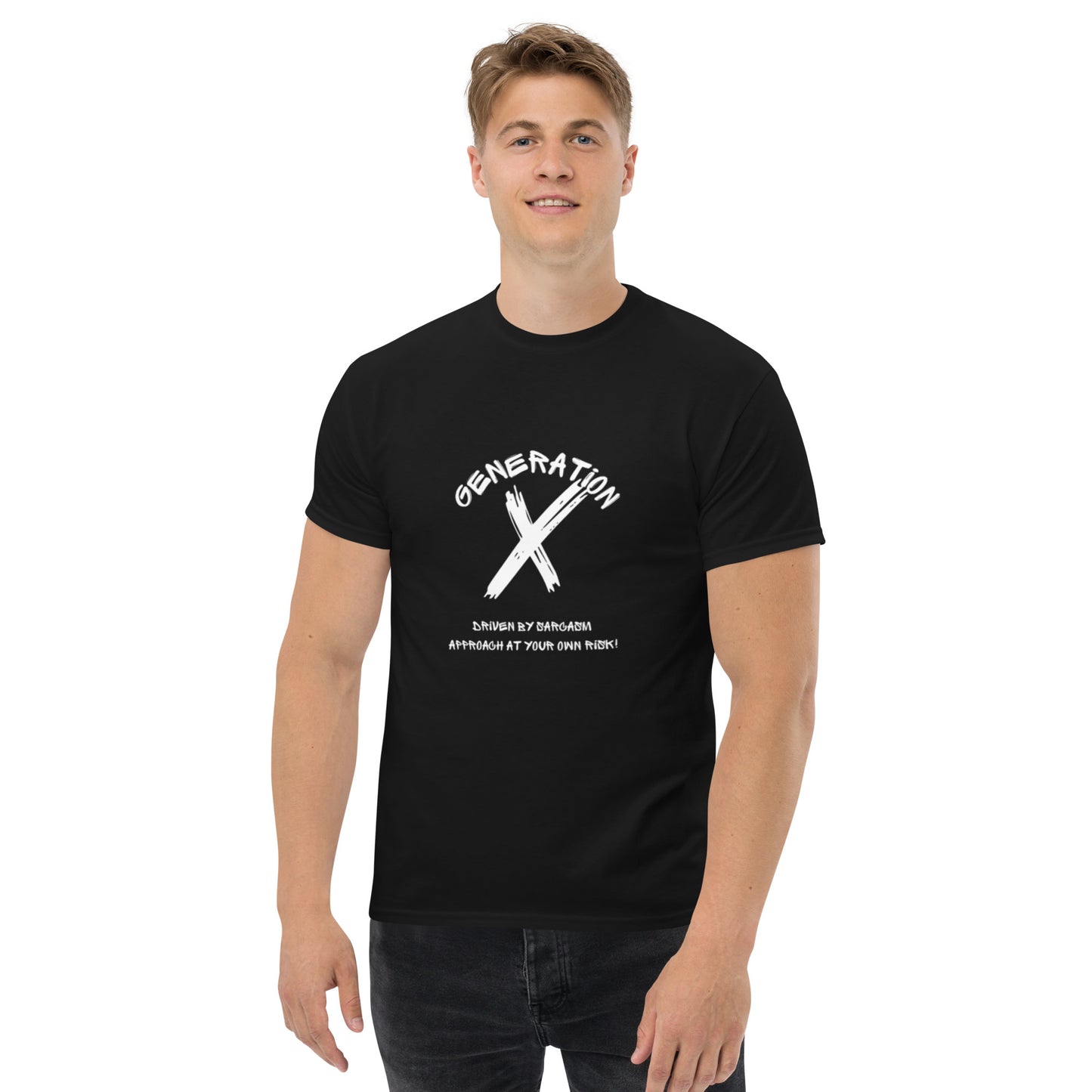 Sarcasam White Lettering T Shirt