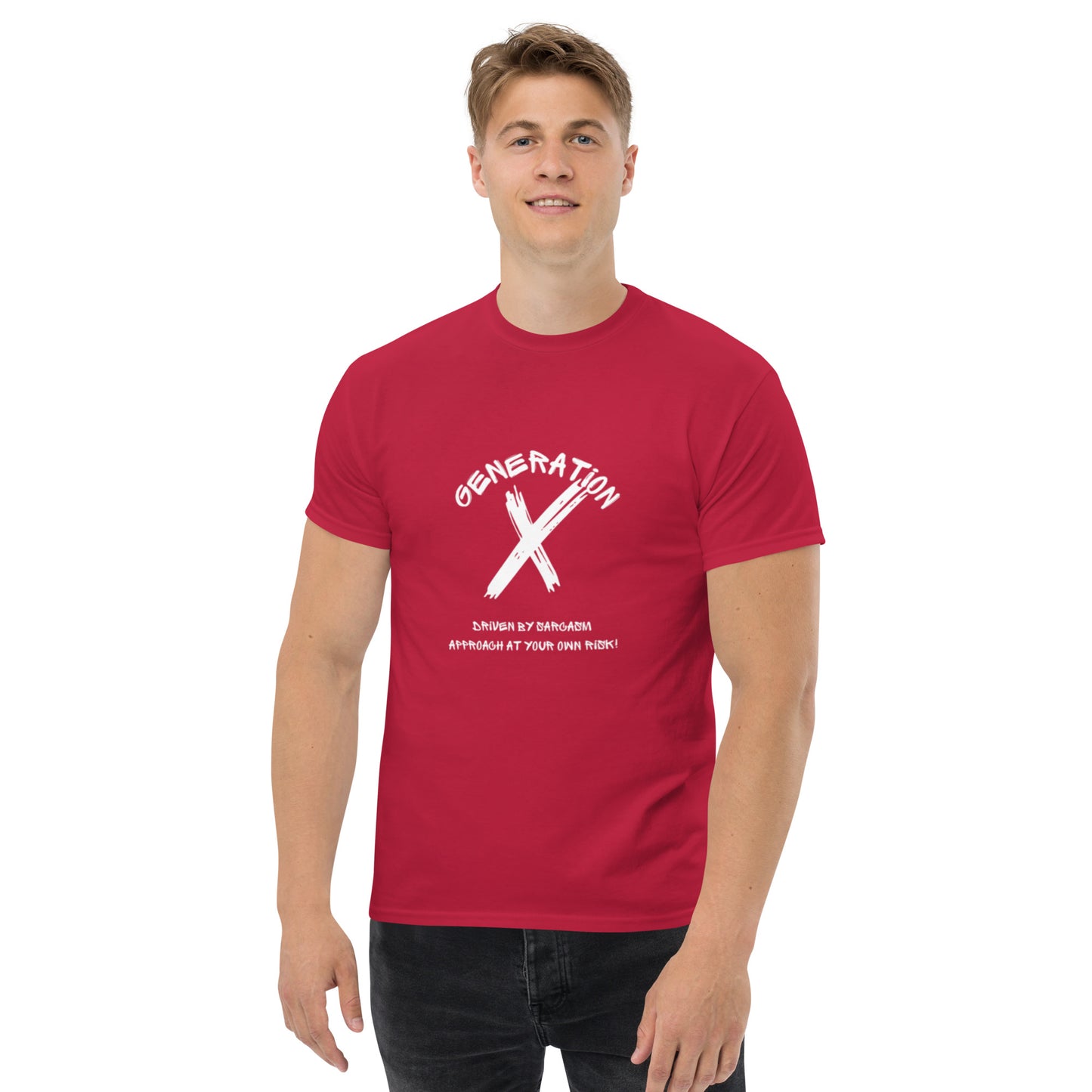 Sarcasam White Lettering T Shirt