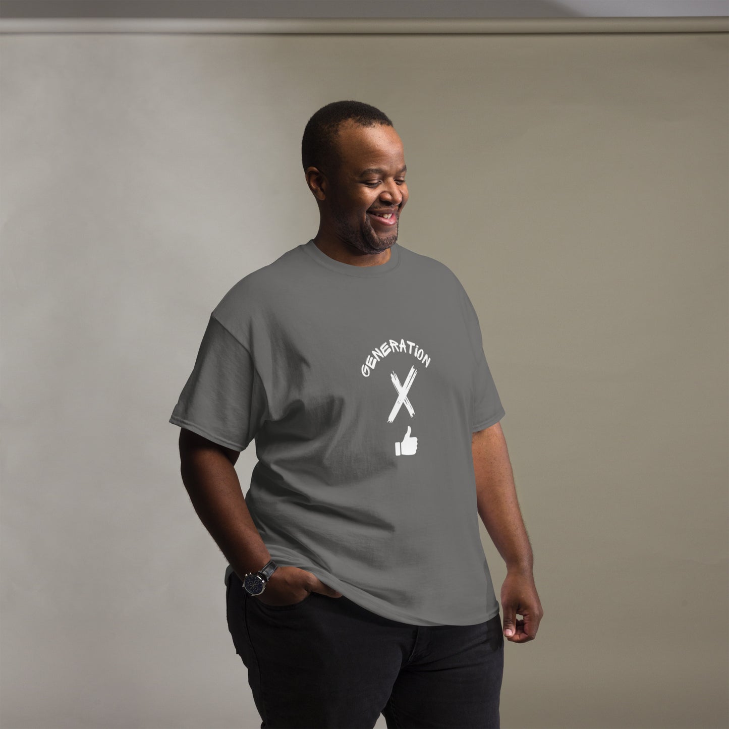 Thumbs Up White Lettering T Shirt