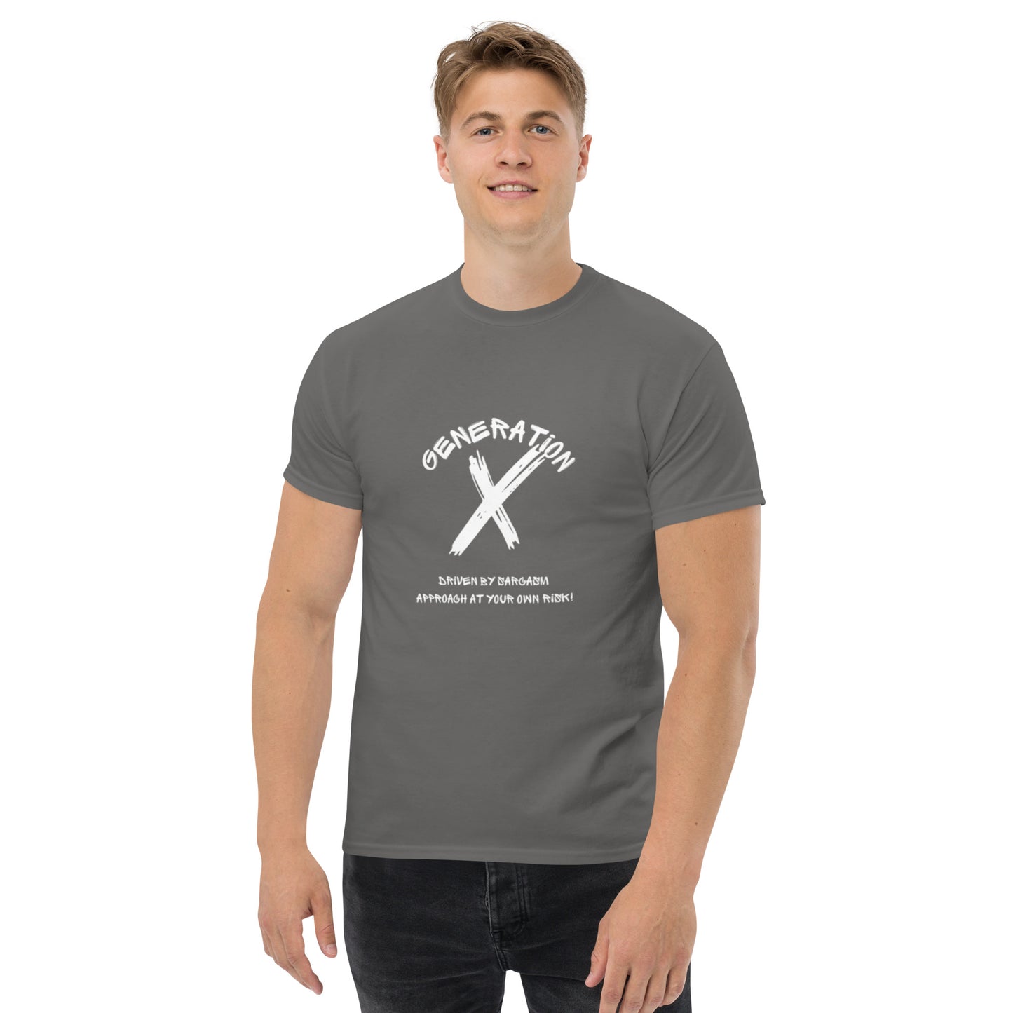 Sarcasam White Lettering T Shirt