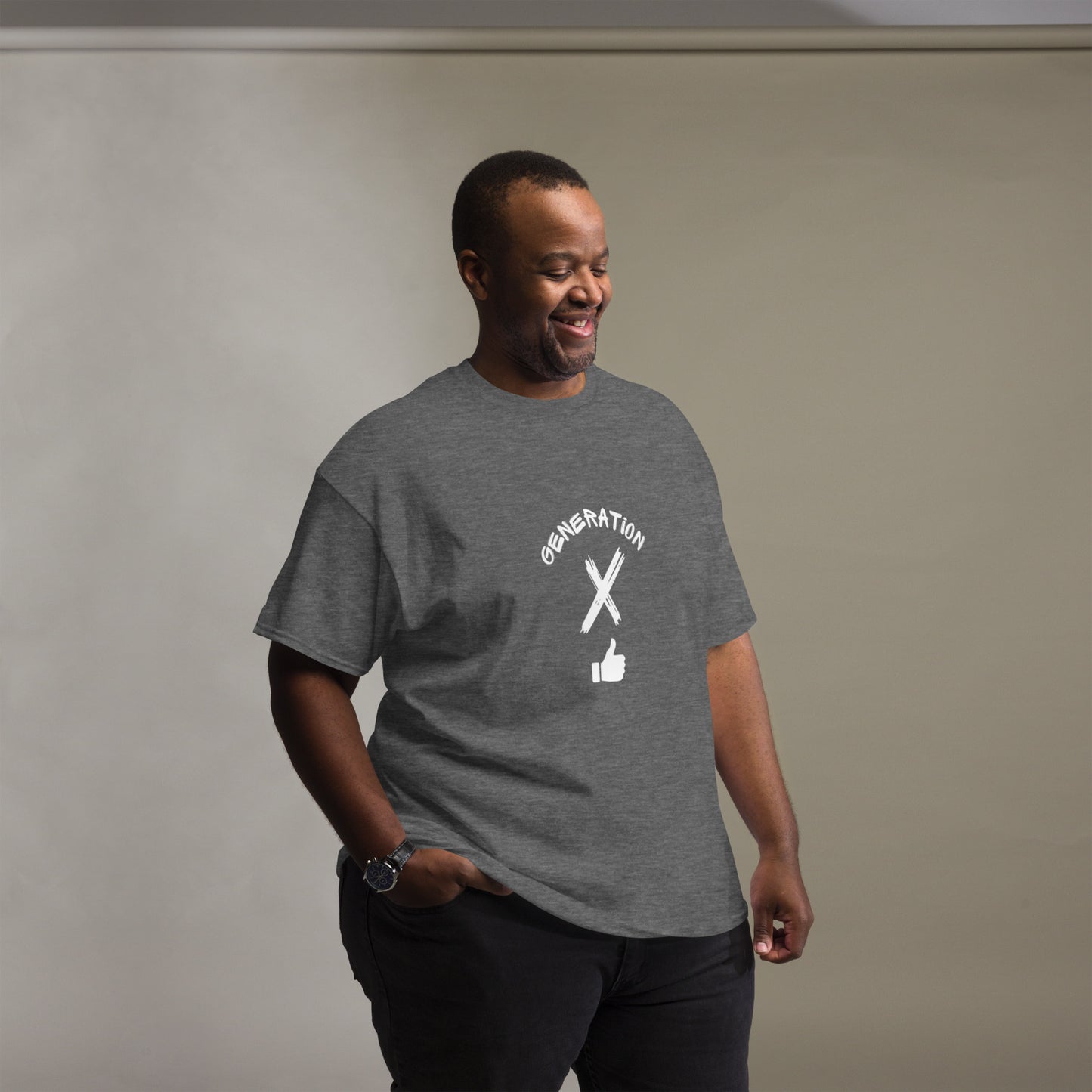 Thumbs Up White Lettering T Shirt