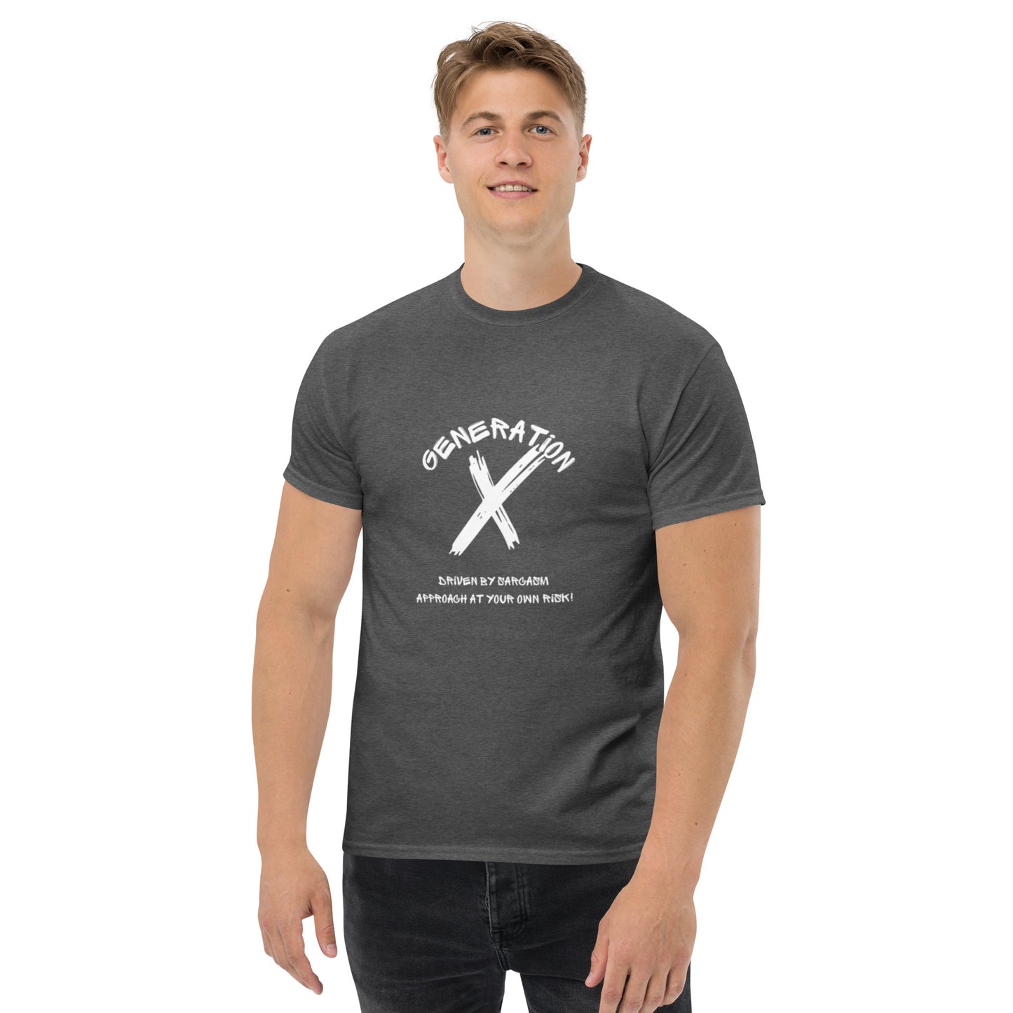 Sarcasam White Lettering T Shirt