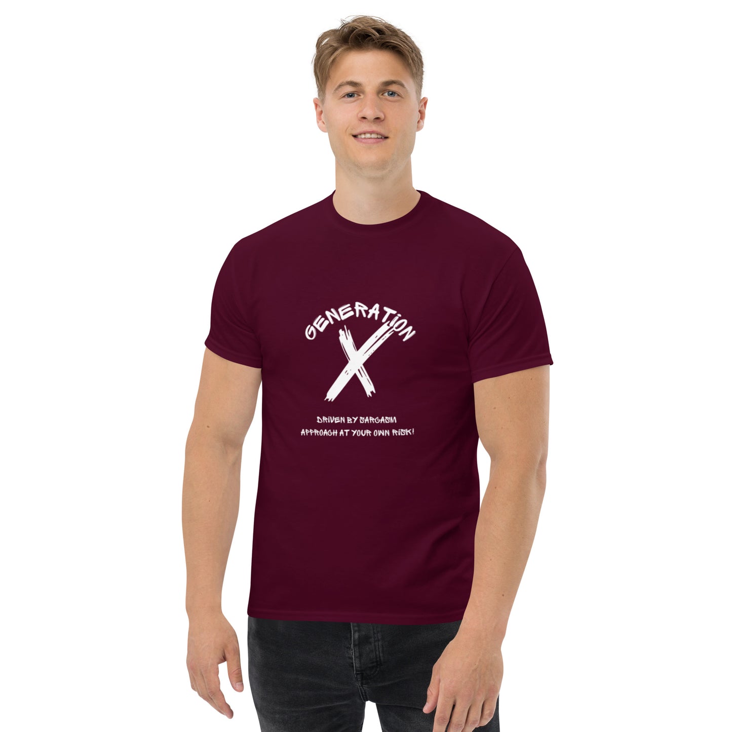 Sarcasam White Lettering T Shirt