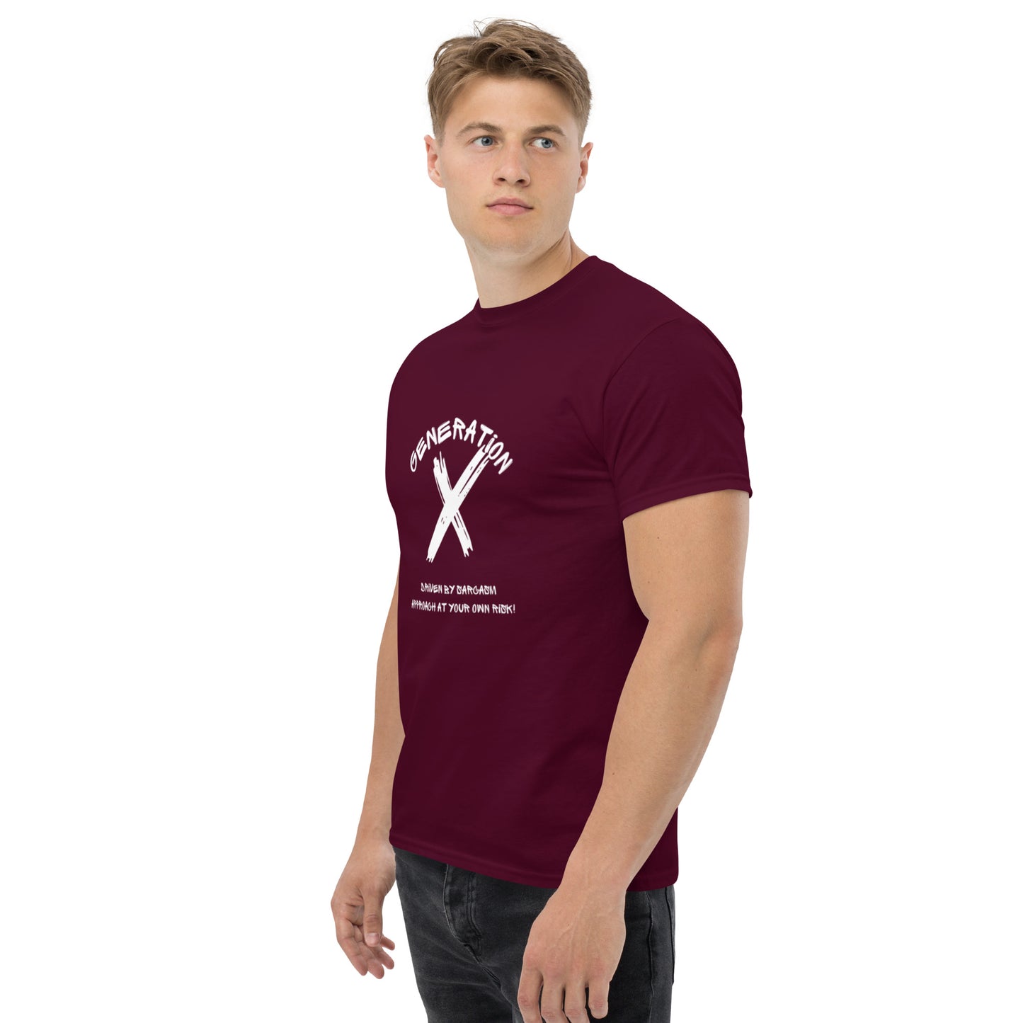 Sarcasam White Lettering T Shirt