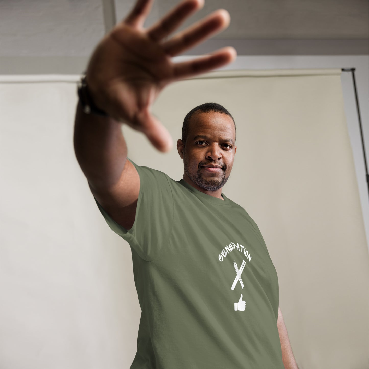 Thumbs Up White Lettering T Shirt