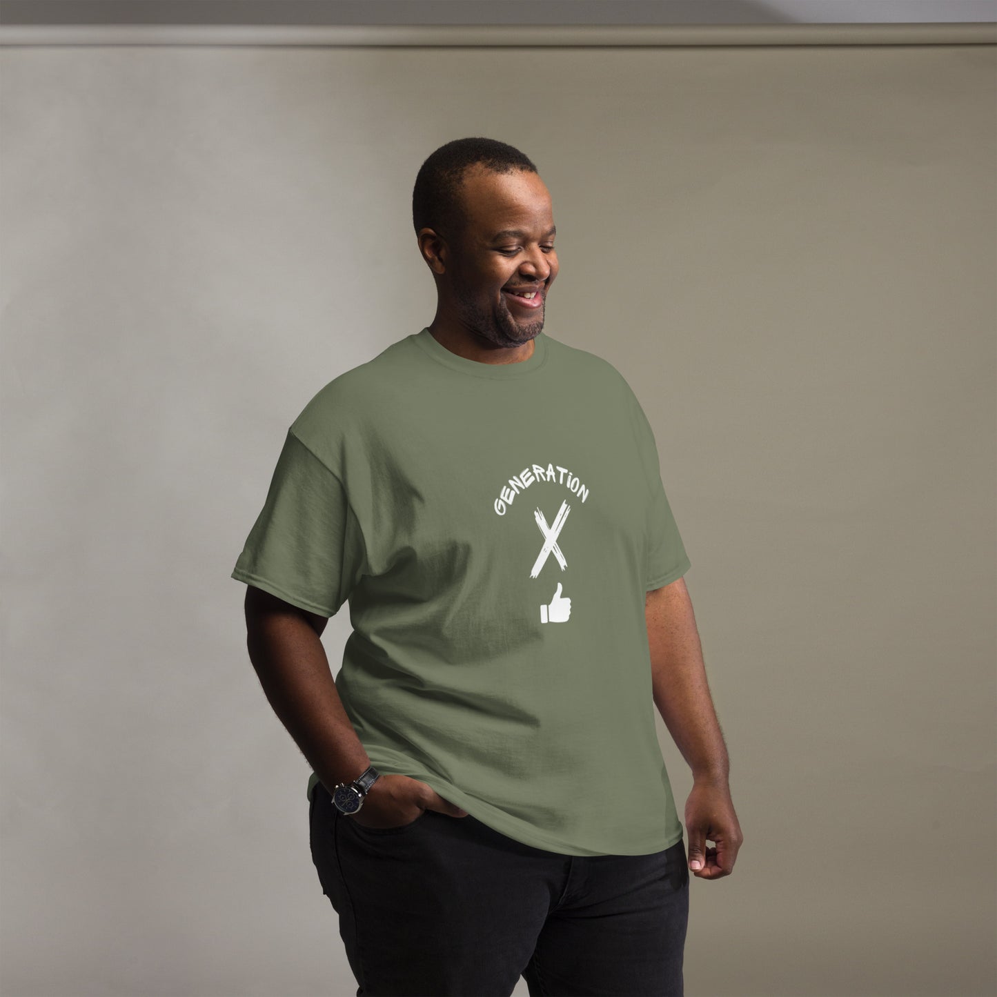 Thumbs Up White Lettering T Shirt