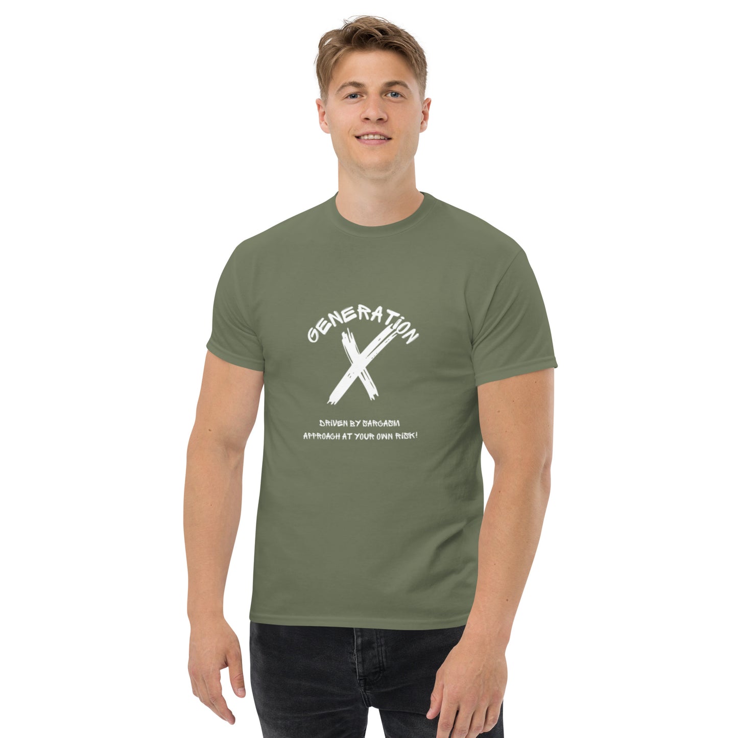 Sarcasam White Lettering T Shirt