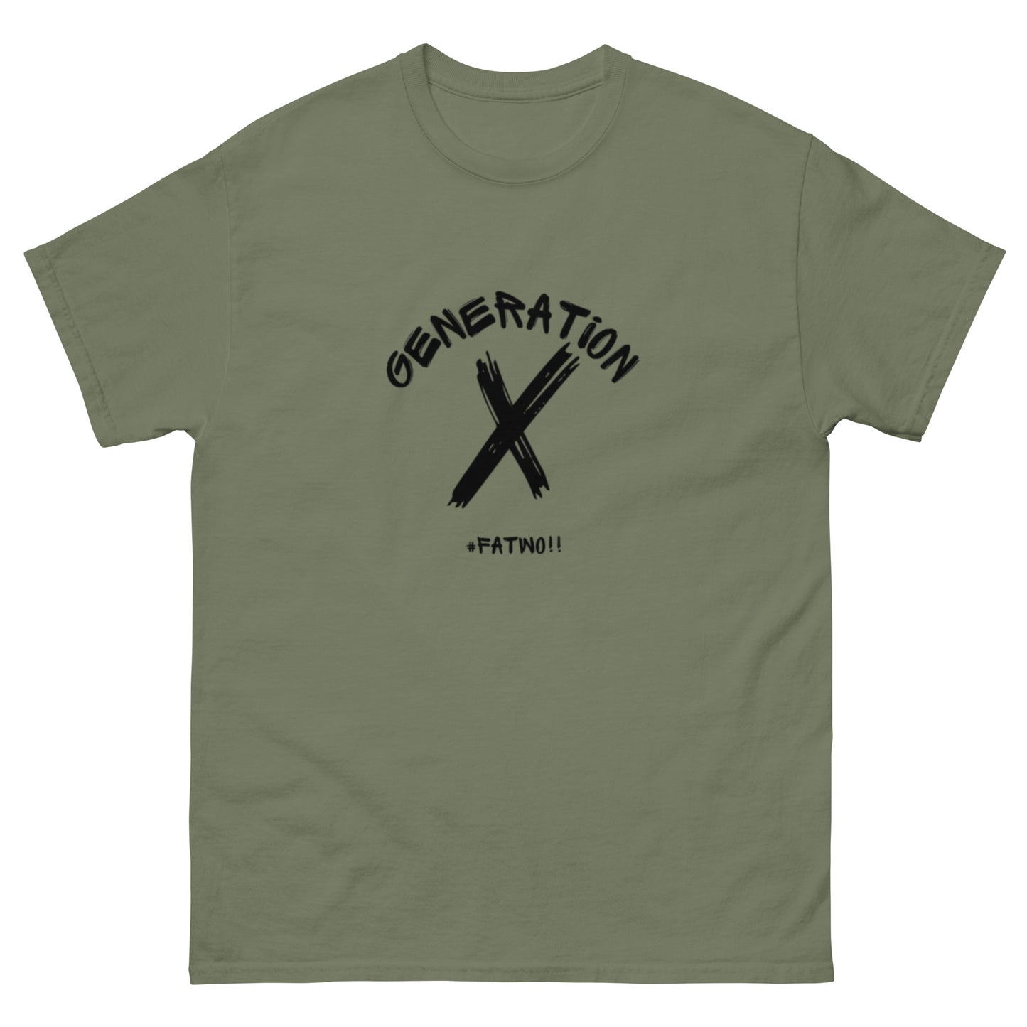 # Fatwo Black Lettering T Shirt