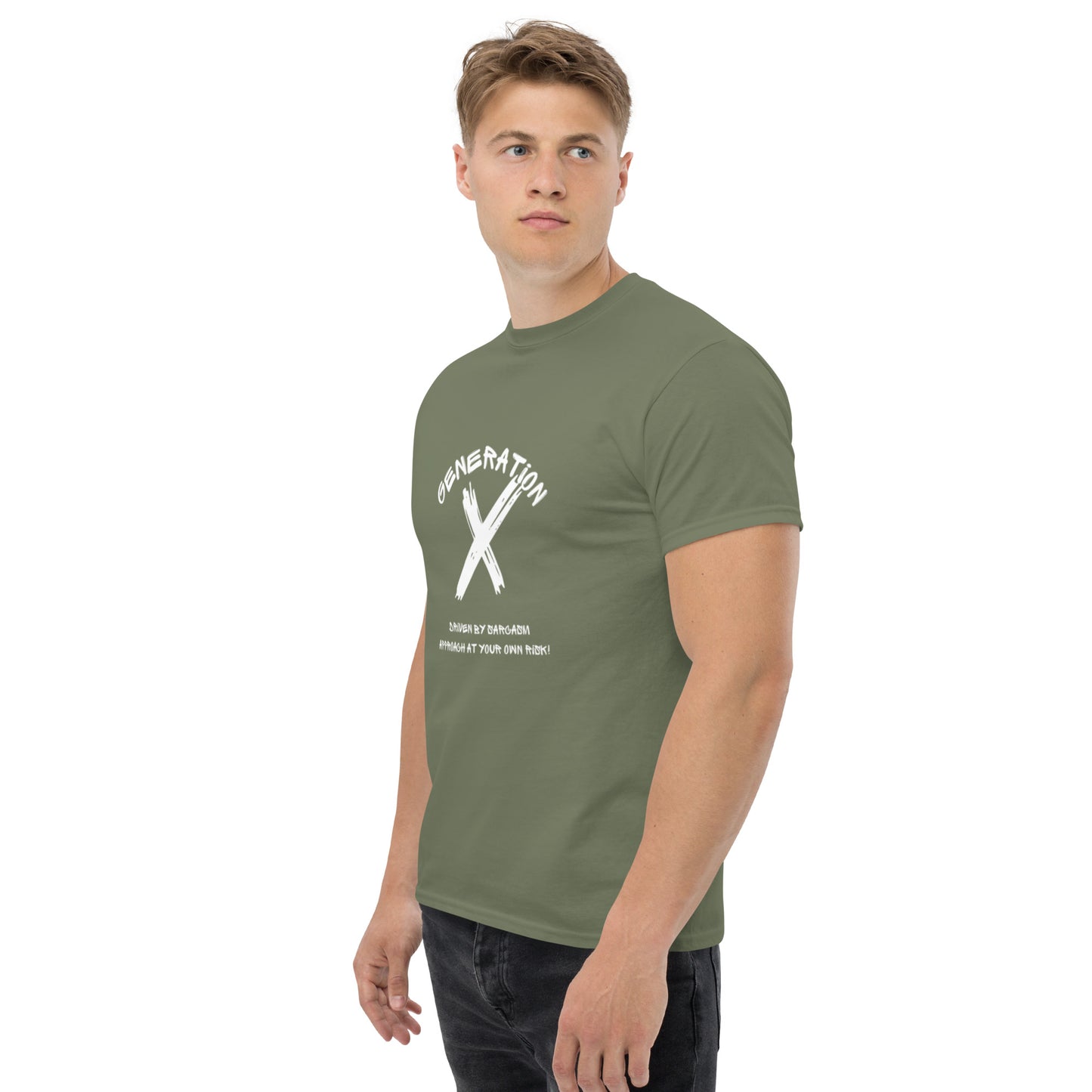 Sarcasam White Lettering T Shirt