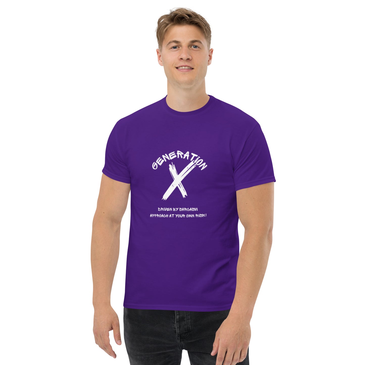 Sarcasam White Lettering T Shirt