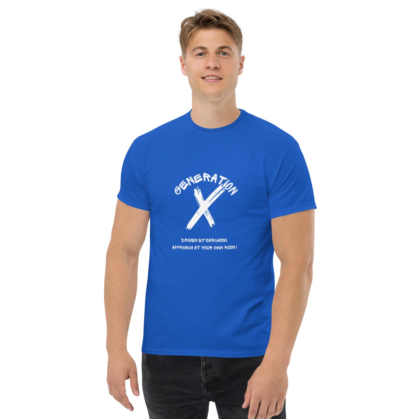 Sarcasam White Lettering T Shirt