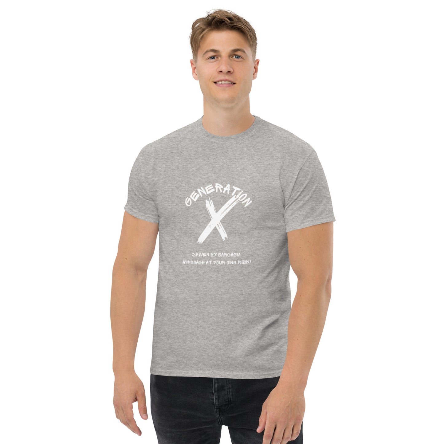 Sarcasam White Lettering T Shirt