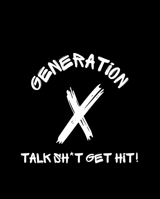 Talk Sh*t Get Hit White Lettering T Shirt