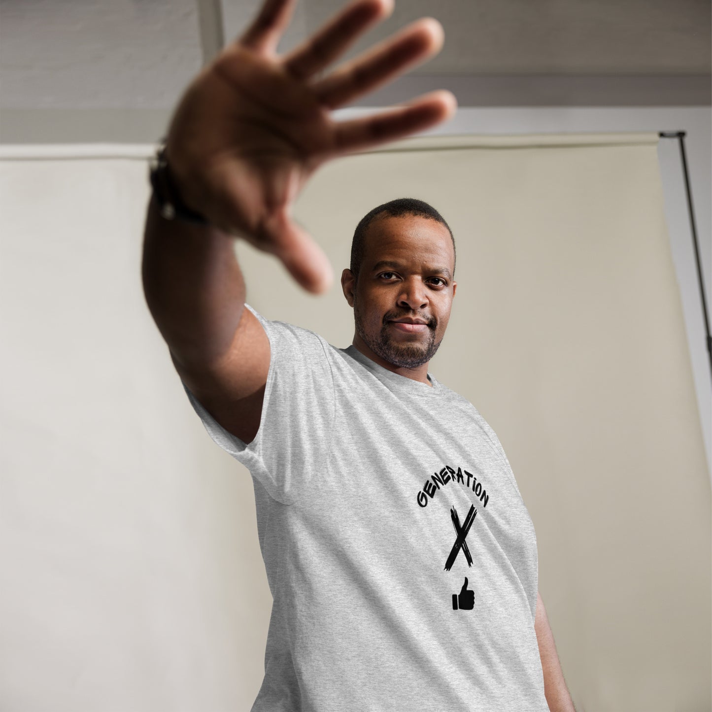 Thumbs Up Black Lettering T Shirt