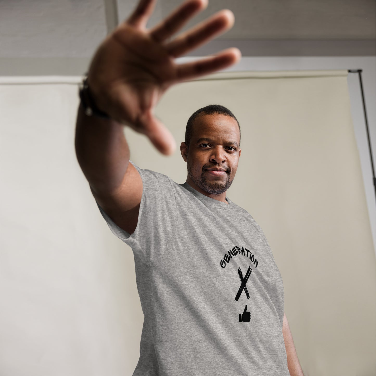 Thumbs Up Black Lettering T Shirt