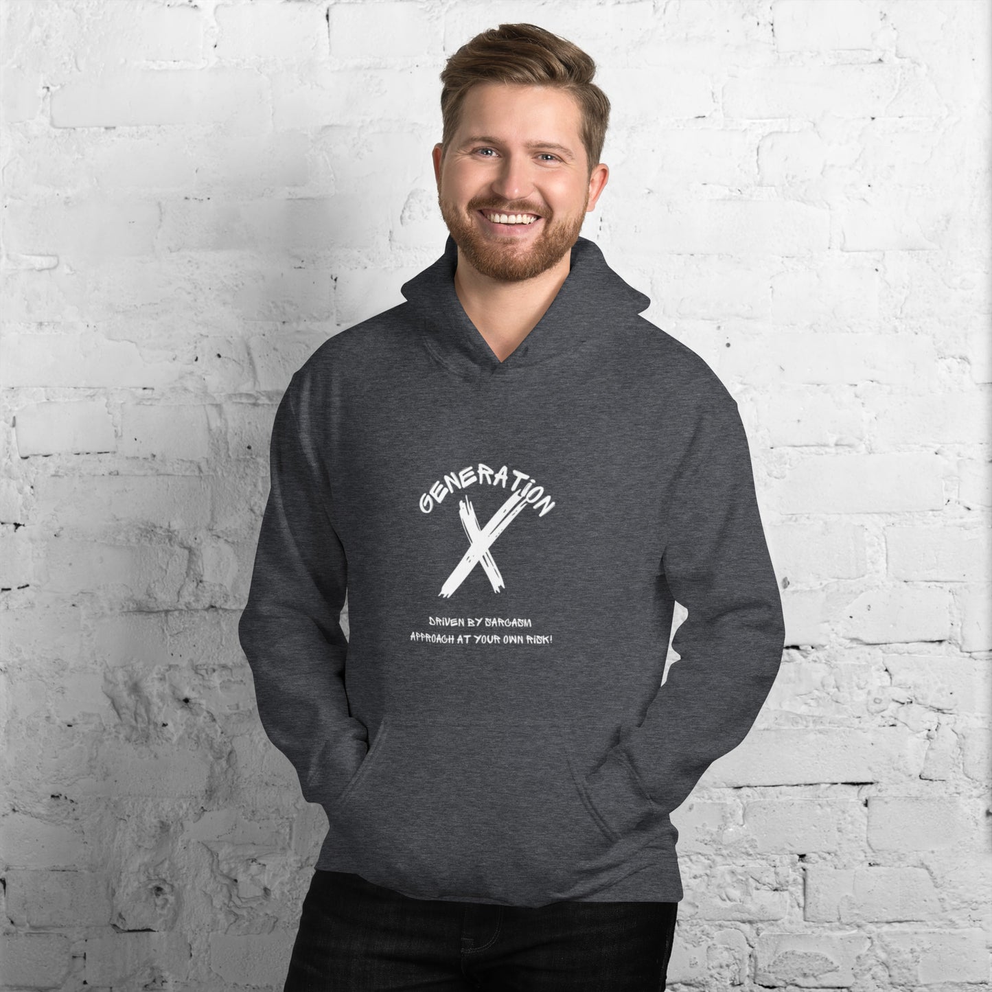 Sarcasm White Lettering Hoodie