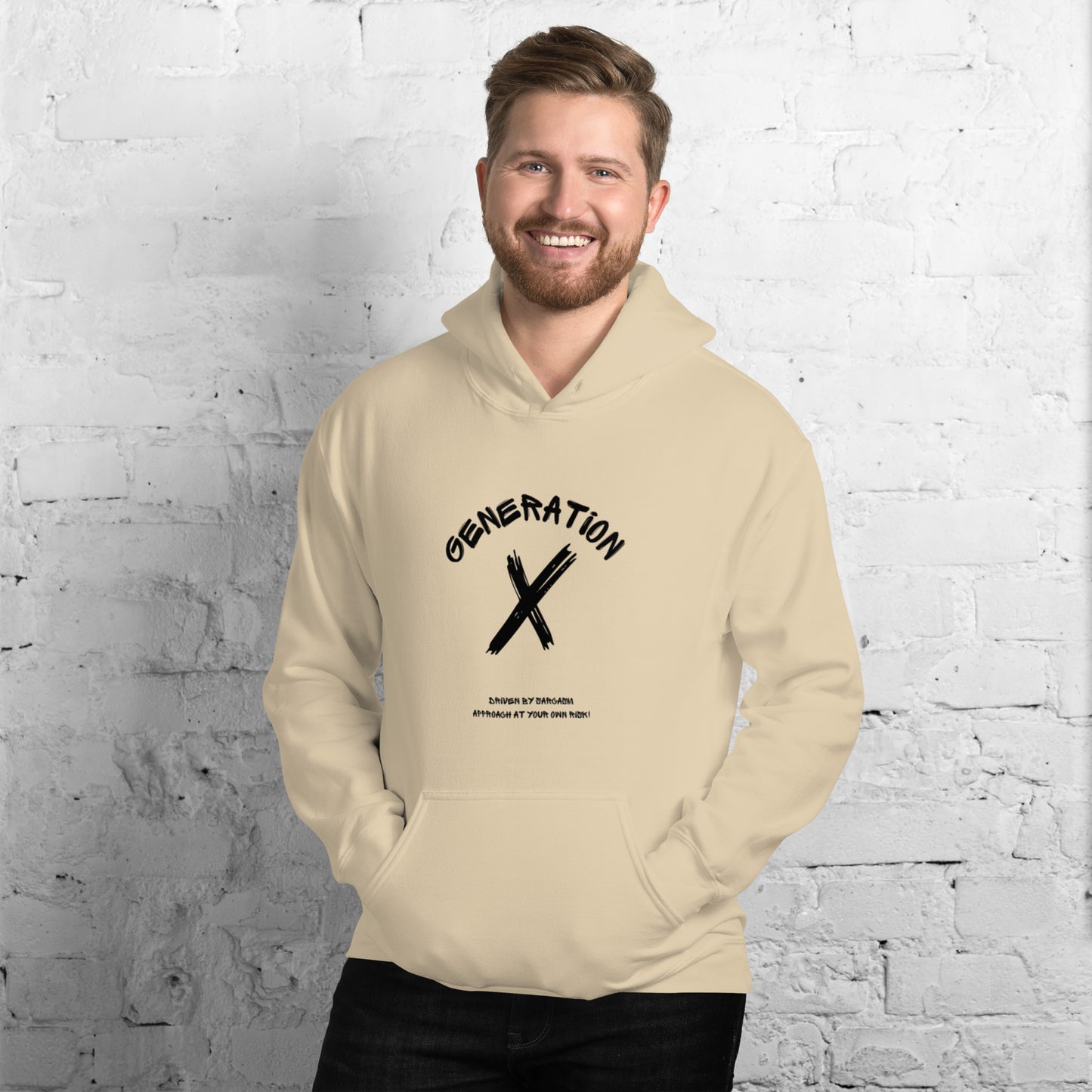 Sarcasm Black Lettering Hoodie