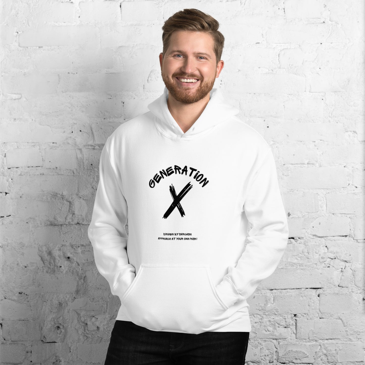 Sarcasm Black Lettering Hoodie